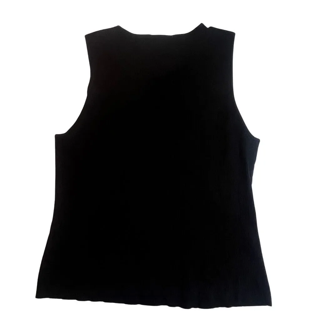 Nygard Collection Blouse Women XL Sleeveless Classic Preppy Academia Shell - Picture 6 of 16